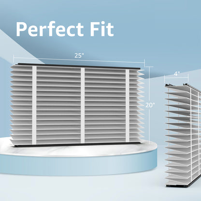 Aprilaire 210 MERV 11 Furnace Air Filters, 20x25x4, Compatible with 1210, 1620, 2120, 2210, 2216, 3210, 4200